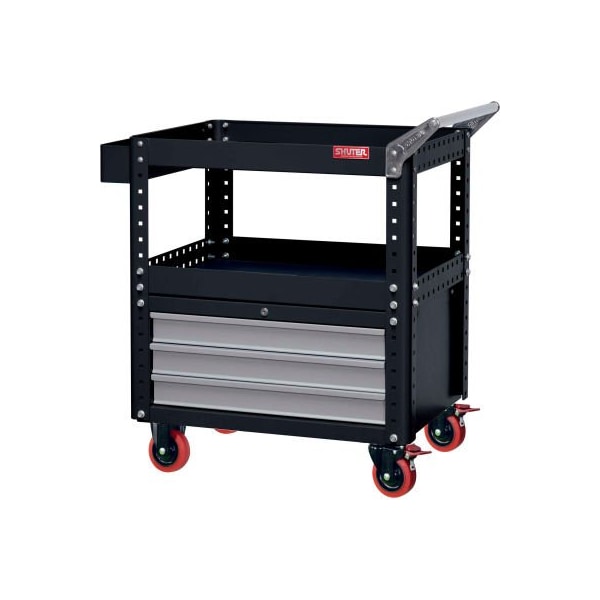 Lds Industries LDS Shuter CT-C3B Steel Adjustable Shelf Utility Cart 35" x 20" 800 Lb Capacity 1010642 - main